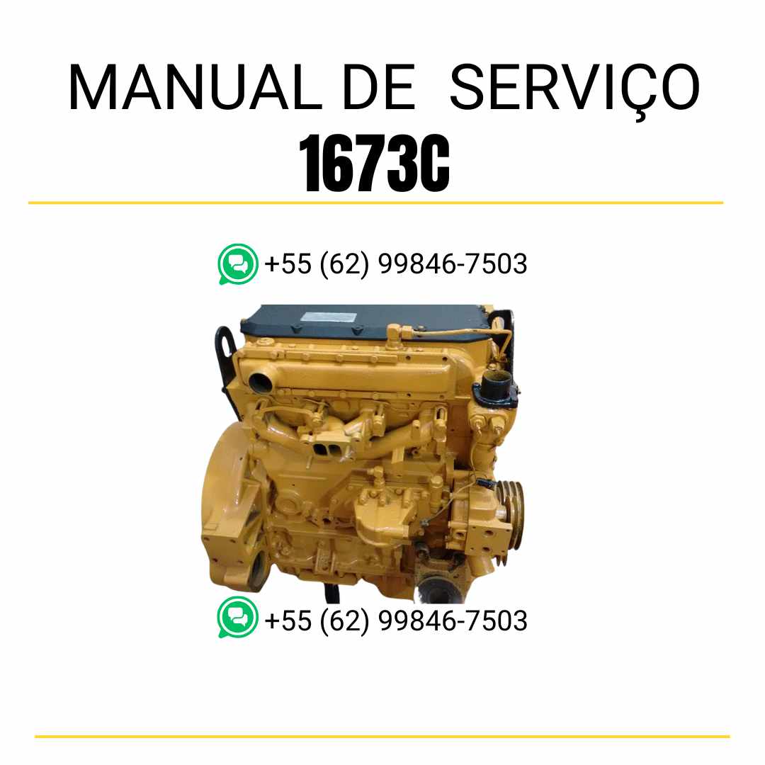 Manual de serviço em PDF do motor Caterpillar 1673C com guia técnico detalhado para manutenção preventiva, diagnósticos e reparos completos