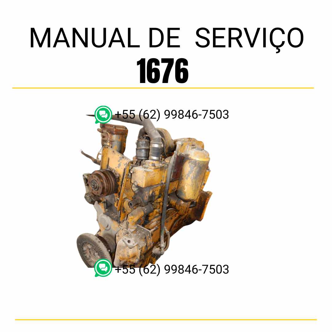 Manual de serviço em PDF do motor Caterpillar 1676 com guia completo de manutenção preventiva, ilustrações técnicas e instruções de reparo