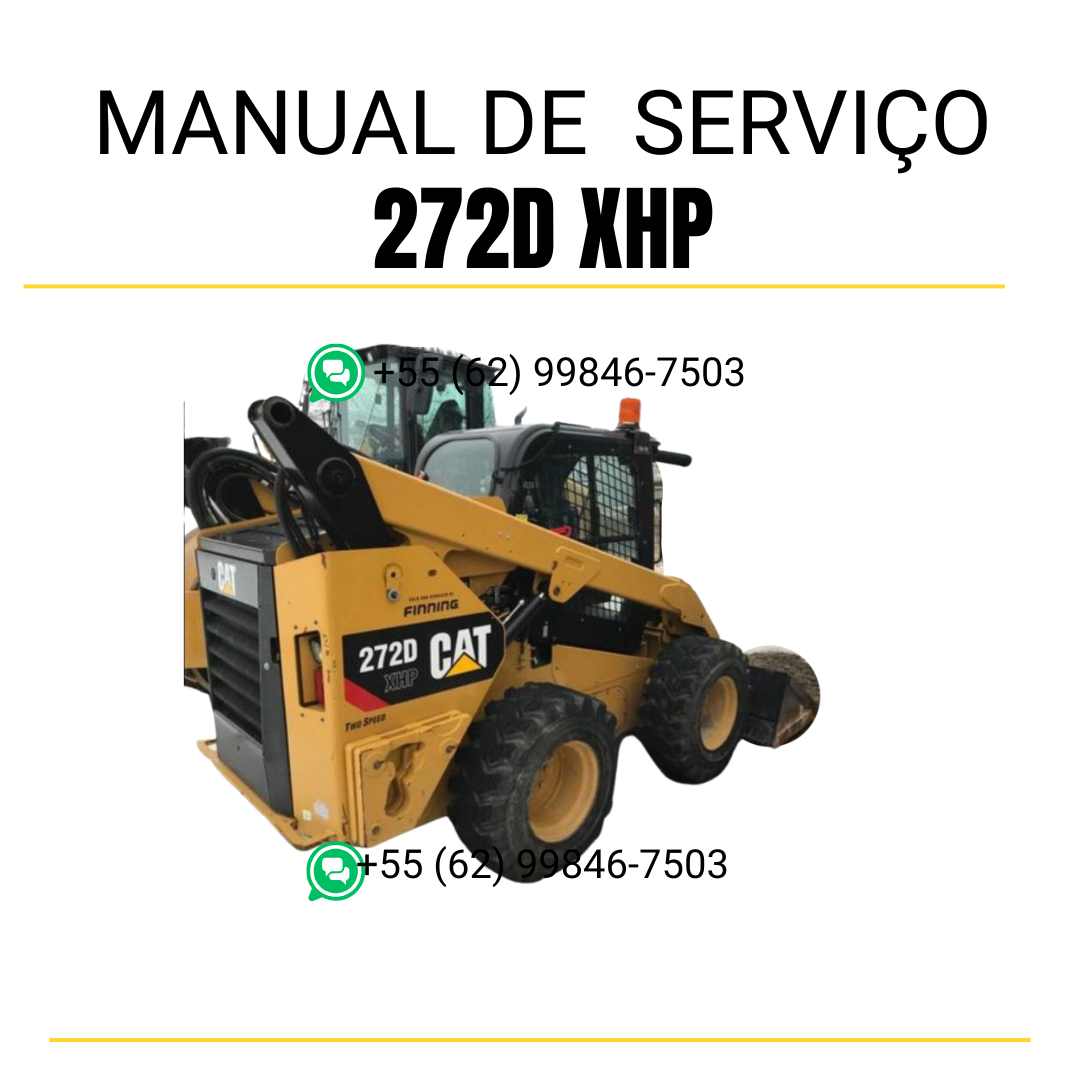 Manual de serviço CATERPILLAR 272D XHP para mini carregadeira, PDF em português com instruções detalhadas de manutenção e operação.