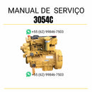 Manual de serviço Caterpillar motor 3054C em PDF, com instruções detalhadas de reparo, ilustrações técnicas e guia de manutenção completa