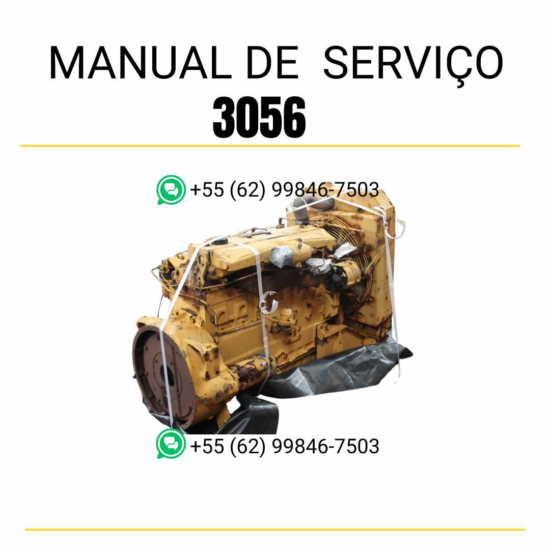 Manual de serviço Caterpillar motor 3056 em PDF, com instruções técnicas ilustradas e orientações completas de manutenção e reparo