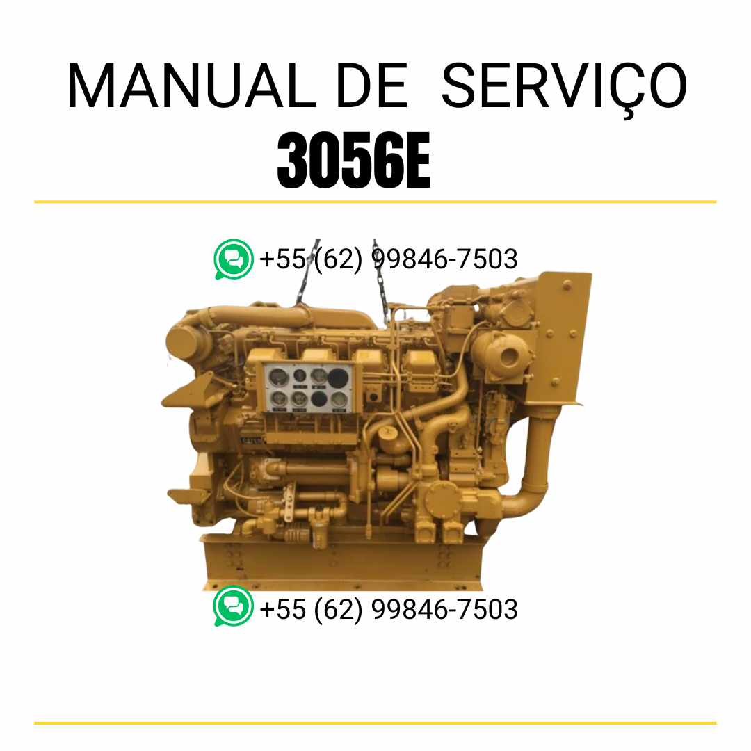 Manual de serviço do motor Caterpillar 3056E em PDF, contendo instruções técnicas detalhadas, reparos e guia de manutenção completa