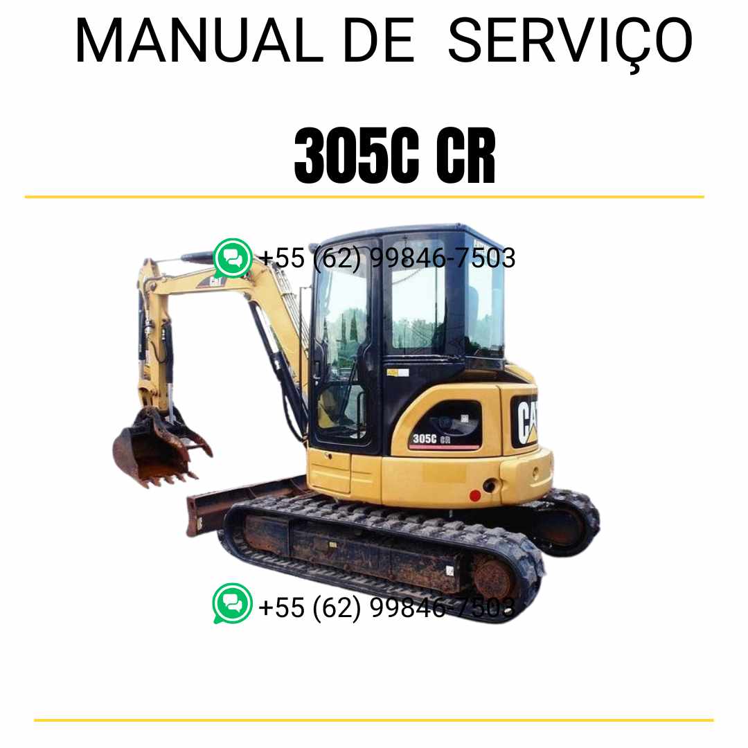 Manual de serviço Caterpillar 305C CR para mini escavadeira hidráulica, PDF em português
