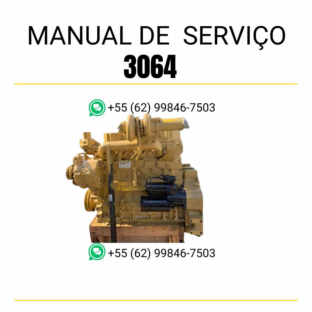 Manual de serviço Caterpillar motor 3064 em PDF, guia técnico completo com instruções de manutenção preventiva e reparos detalhados