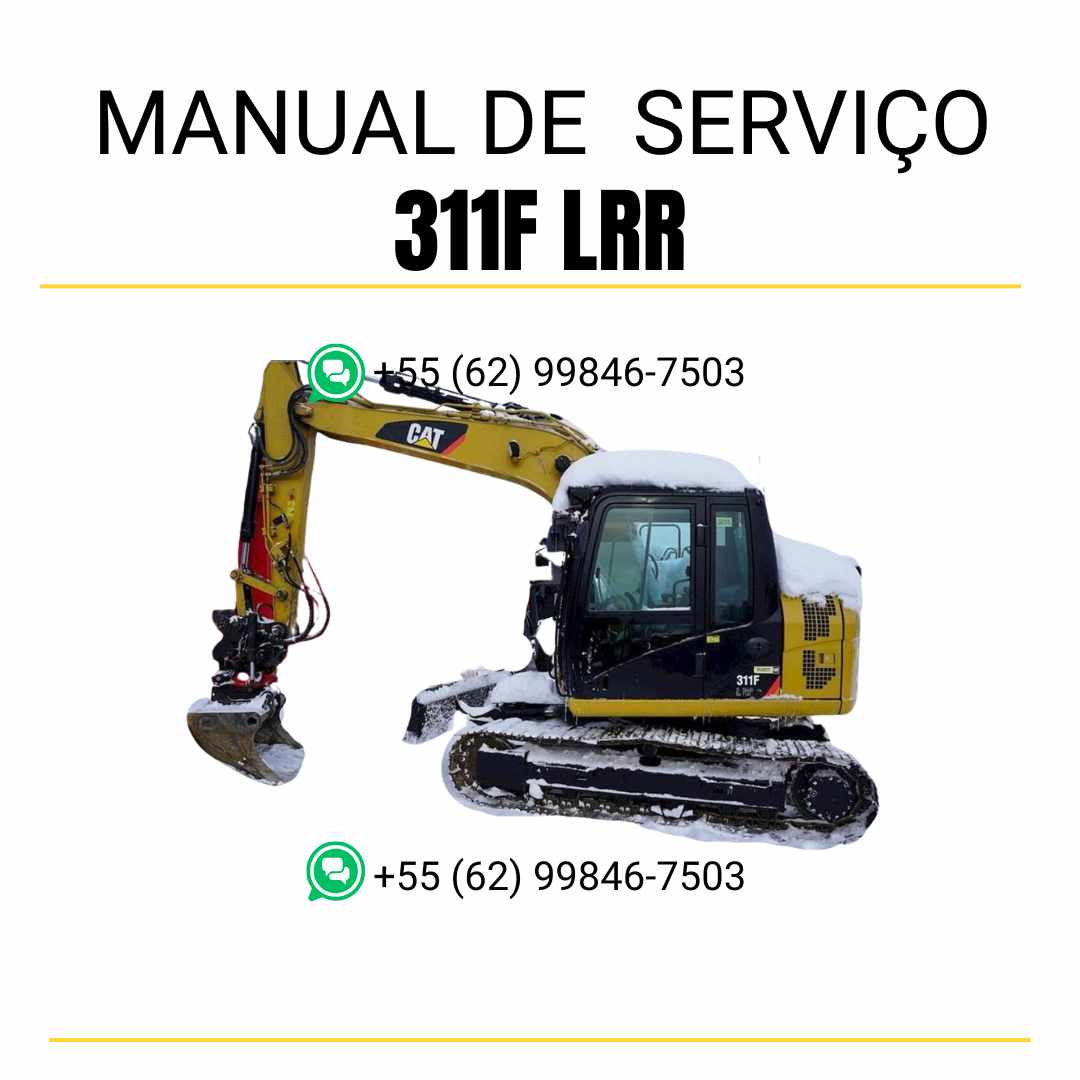 Manual de serviço Caterpillar 311F LRR em PDF para escavadora, idioma português
