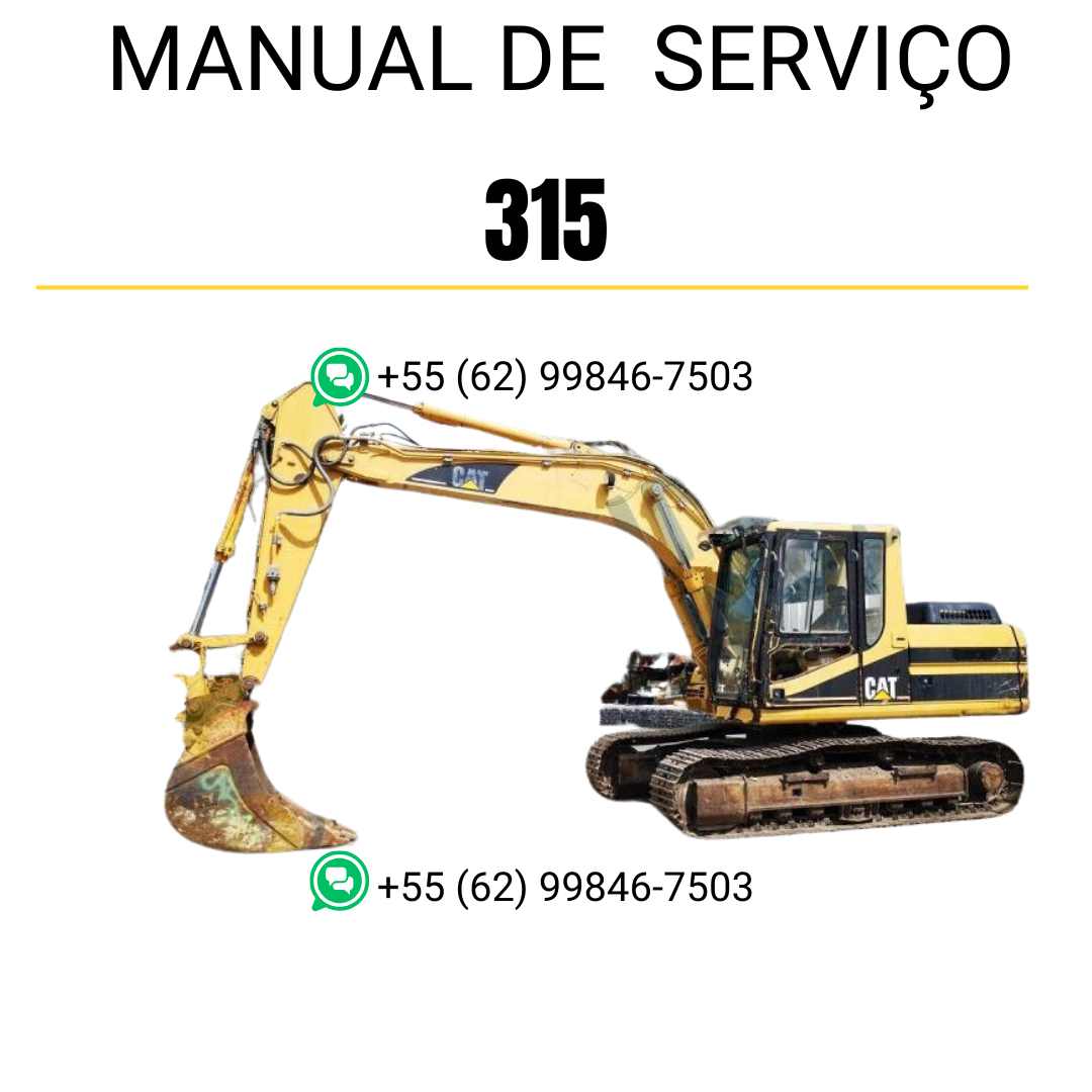 Manual de serviço Caterpillar 315 para escavadora em PDF, idioma português
