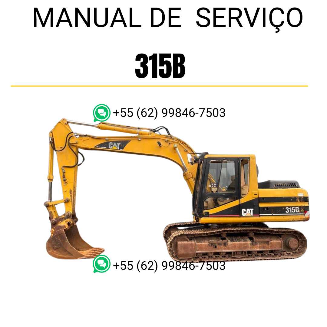 Manual de serviço Caterpillar 315B para escavadora em PDF, idioma português
