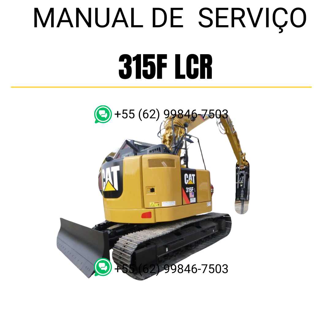 Manual de serviço Caterpillar 315F LCR para escavadora em PDF, idioma português
