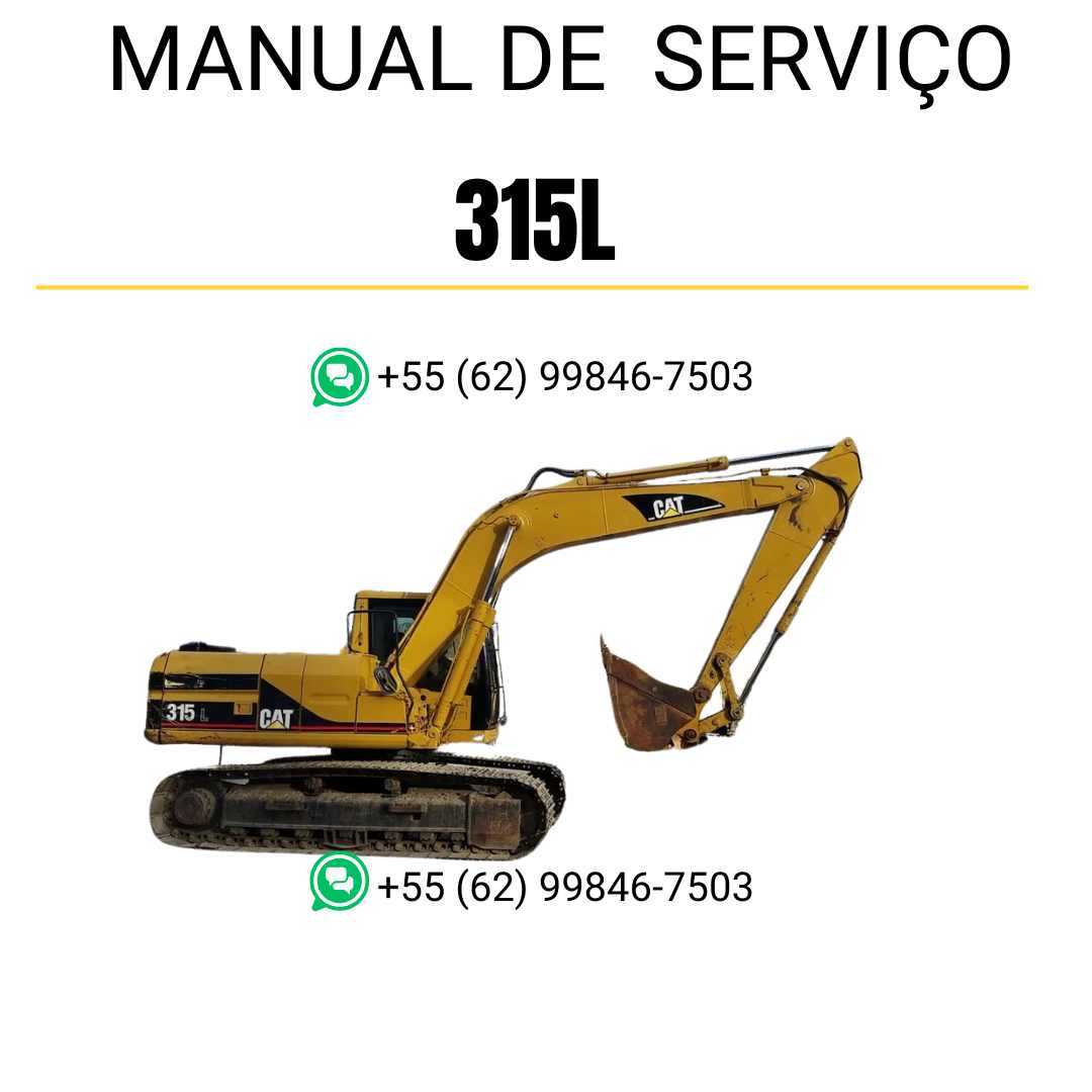 Manual de serviço Caterpillar 315L para escavadora em PDF, idioma português

