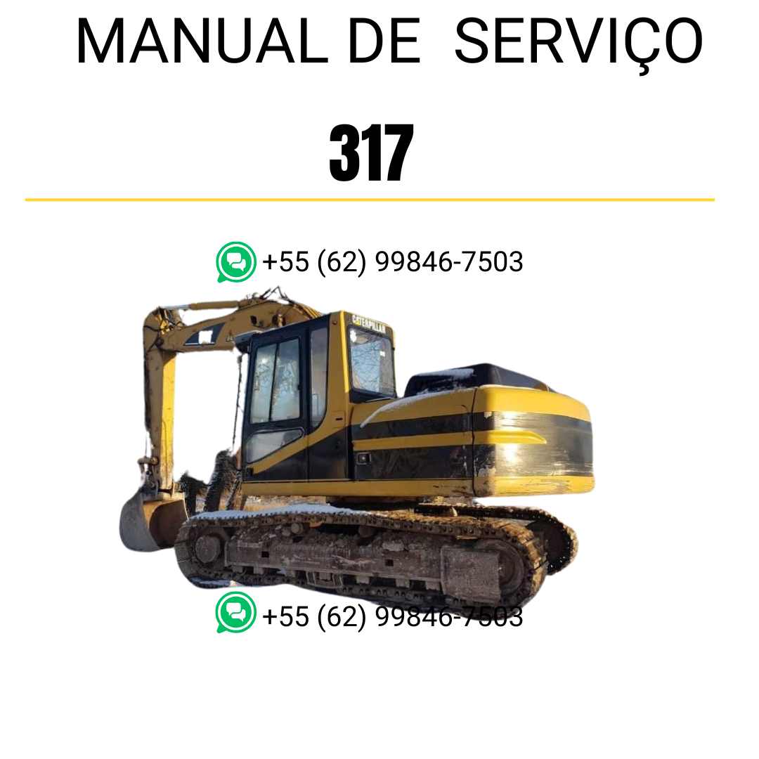Manual de serviço Caterpillar 317 para escavadora em PDF, idioma português

