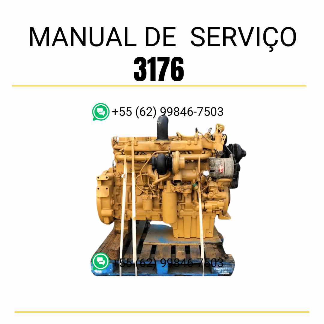 Manual de serviço em PDF do motor Caterpillar 3176 com instruções detalhadas para manutenção, diagnósticos técnicos e reparos completos