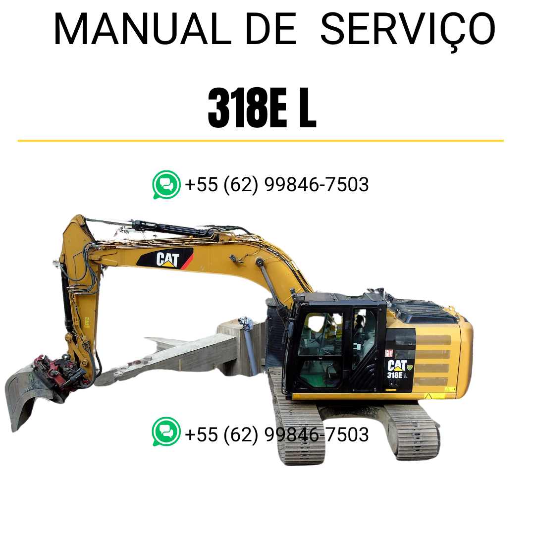 Manual de serviço Caterpillar 318E L para escavadora, em PDF, português, completo para manutenção e operação
