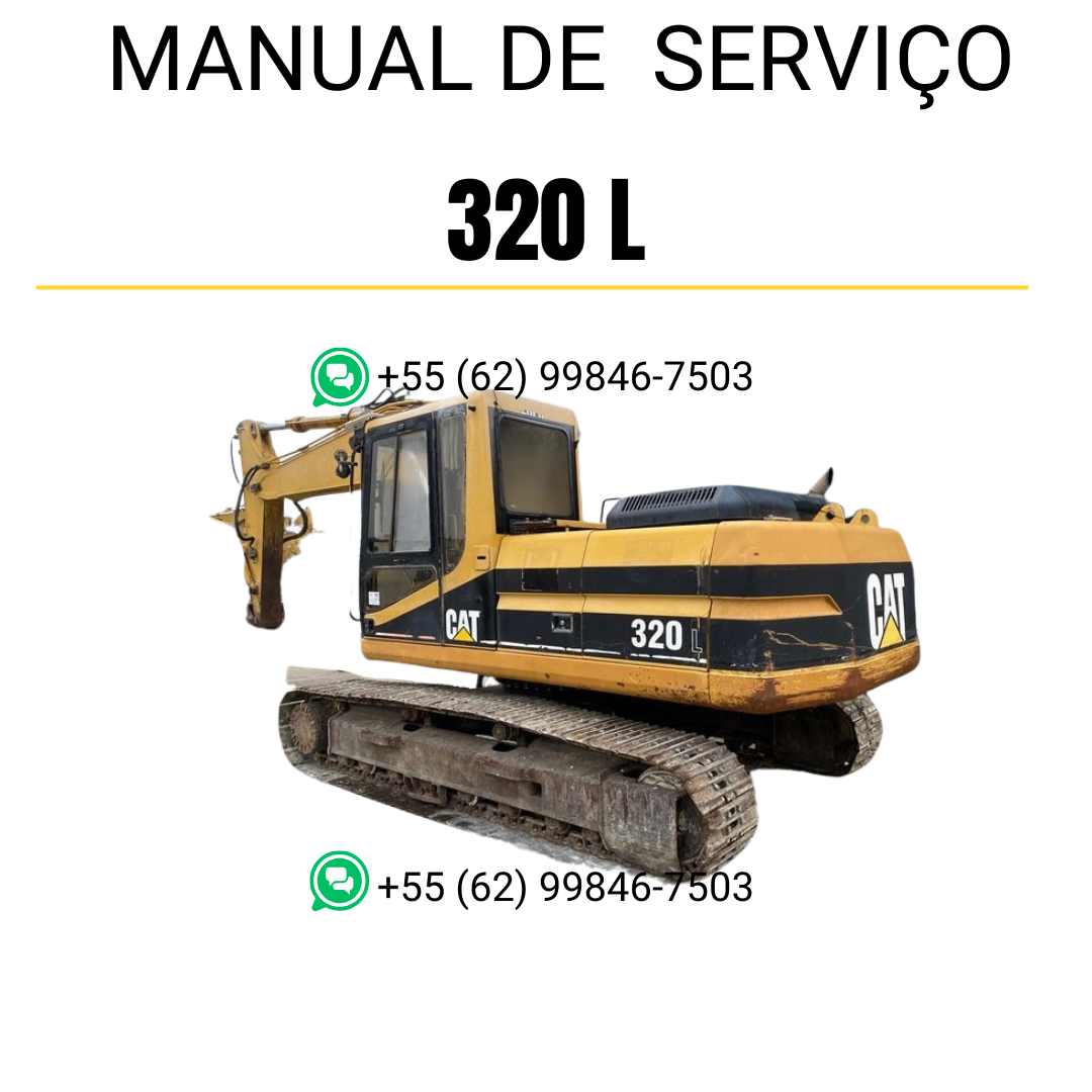 Manual de serviço Caterpillar 320 L para escavadora, em português, PDF com orientações completas de manutenção e reparo