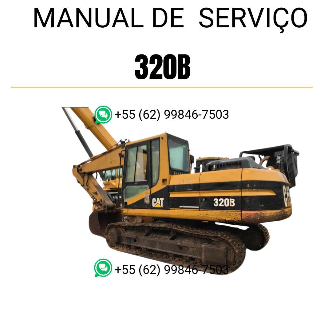 Manual de serviço Caterpillar 320B para escavadora, em português, PDF com procedimentos detalhados de reparo e manutenção