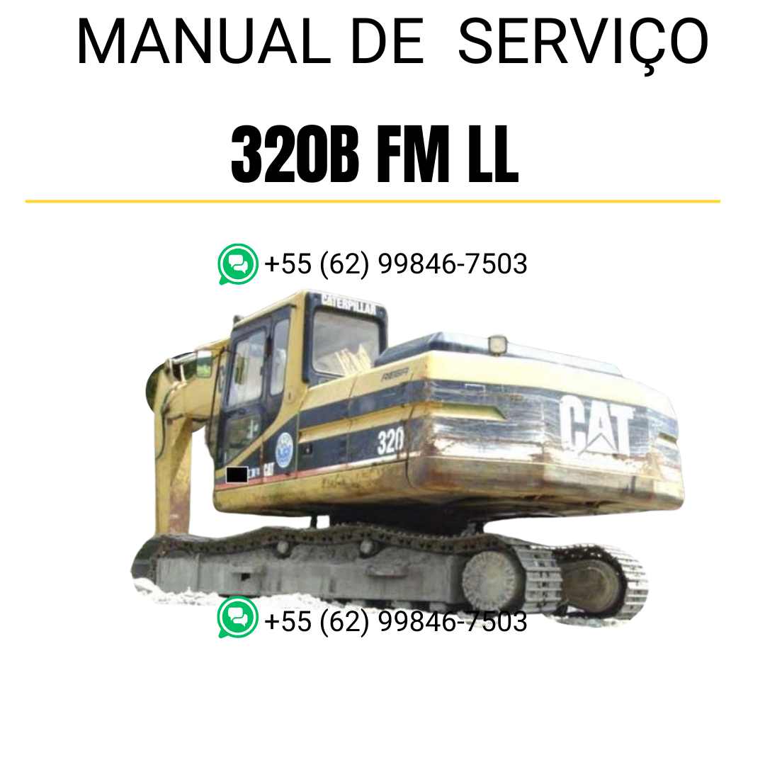 Manual de serviço Caterpillar 320B FM LL para escavadora, em português, PDF com instruções detalhadas de manutenção e reparos