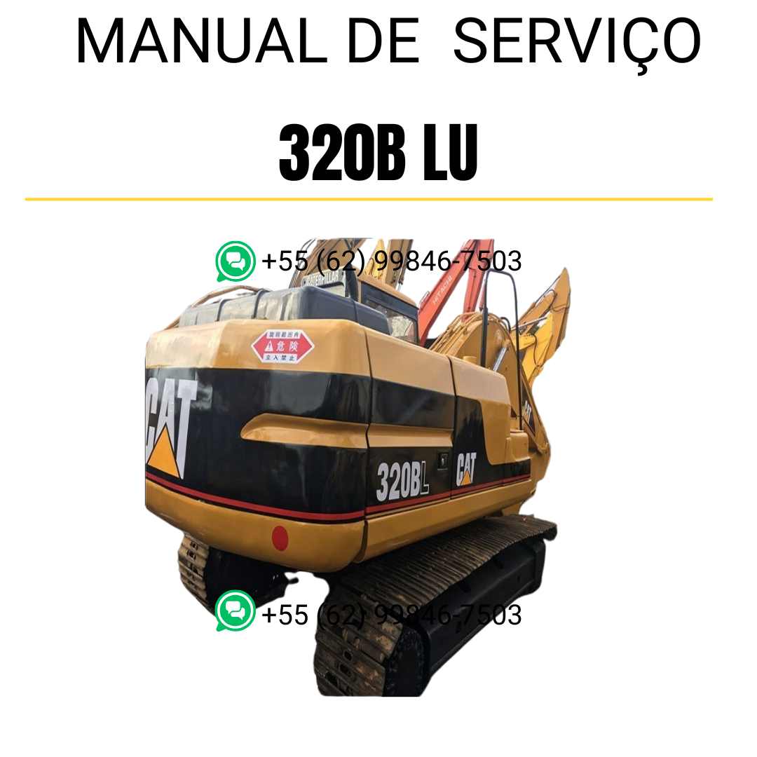 Manual de serviço Caterpillar 320B LU para escavadora, em português, PDF com instruções completas de manutenção e reparo
