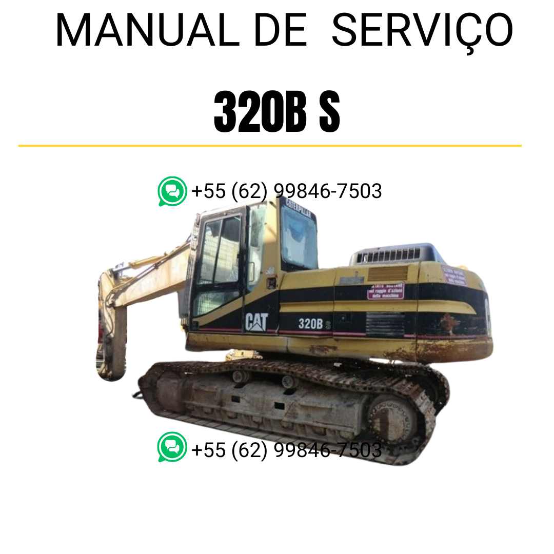 Manual de serviço Caterpillar 320B S para escavadora, em português, PDF com procedimentos técnicos completos de manutenção e reparo