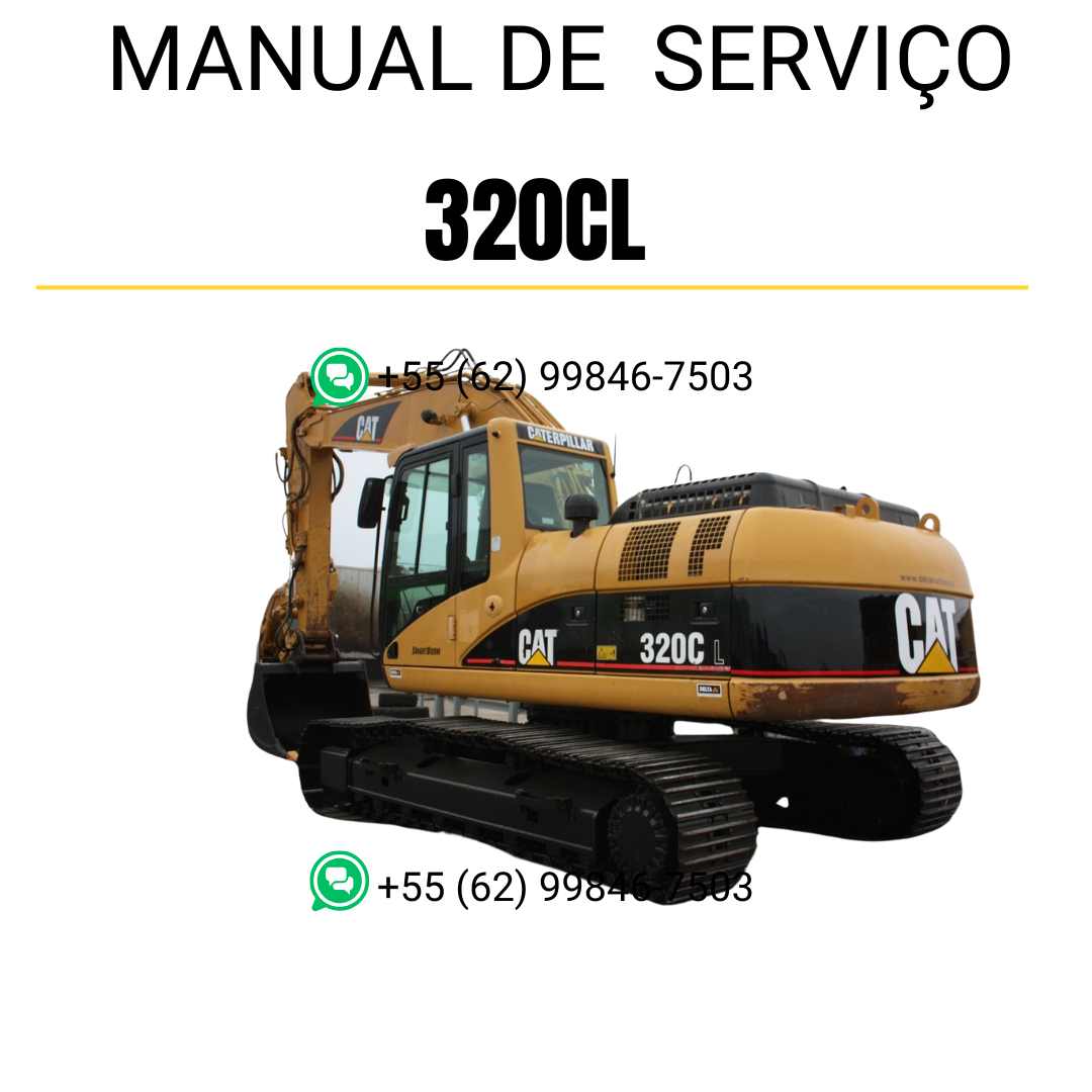 Manual de serviço Caterpillar 320CL para escavadora, em português, PDF com instruções detalhadas de manutenção e reparos