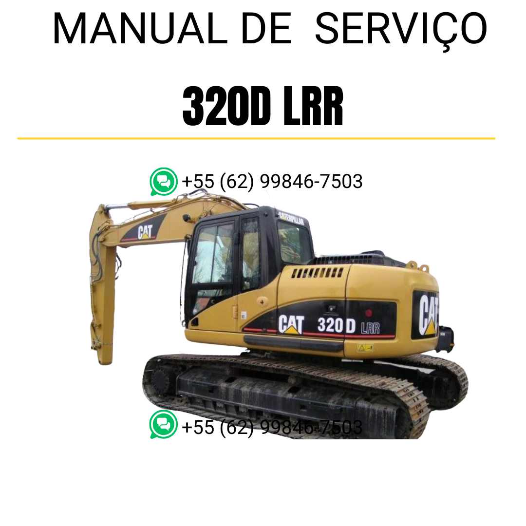 Manual de serviço Caterpillar 320D LRR para escavadora, em português, PDF com instruções detalhadas de manutenção e reparo