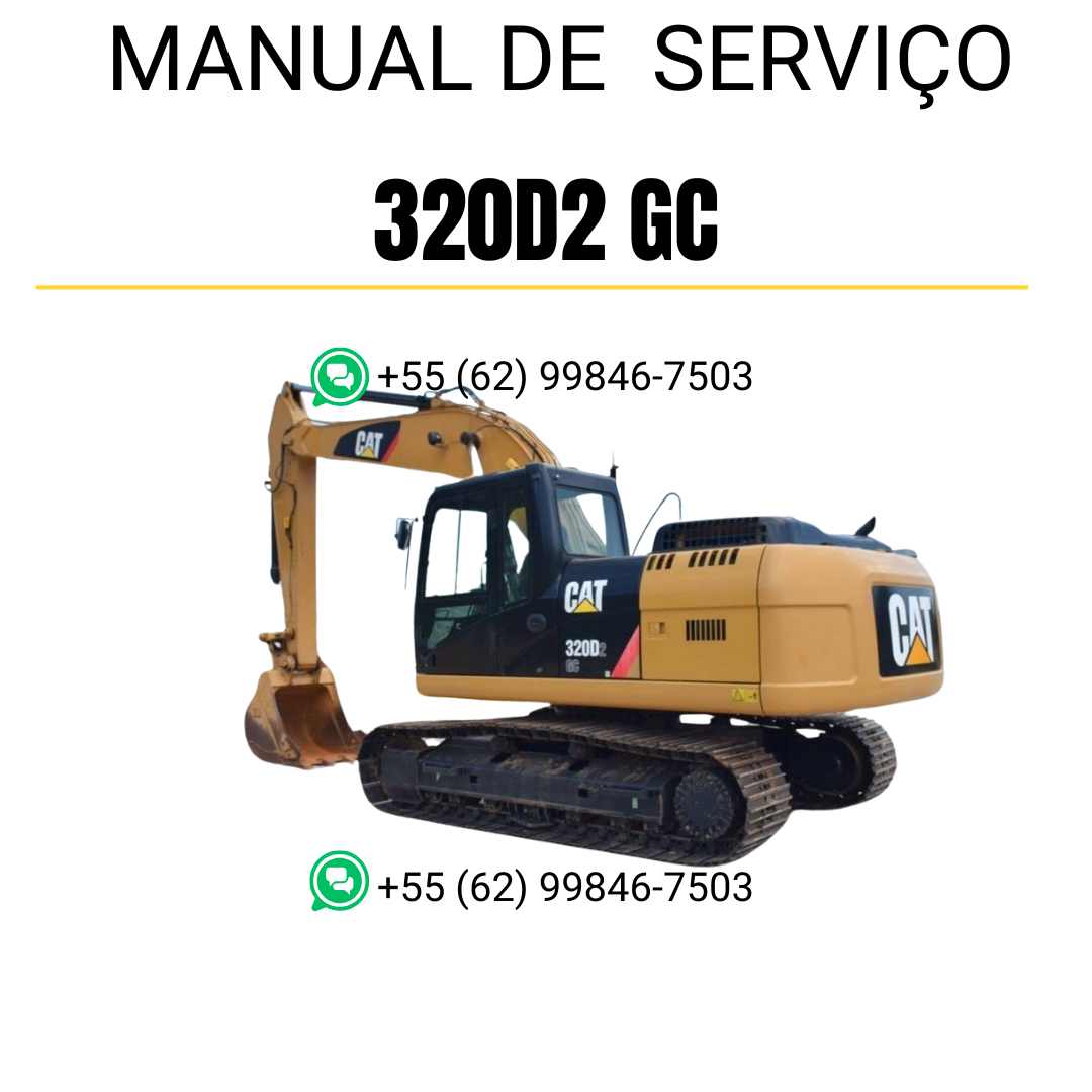Manual de serviço Caterpillar 320D2 GC para escavadora, em português, PDF com instruções detalhadas de manutenção e reparo