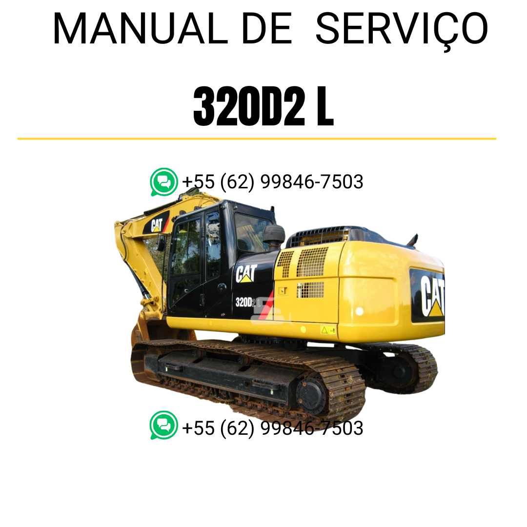 Manual de serviço Caterpillar 320D2 L para escavadora, em português, formato PDF com instruções técnicas completas