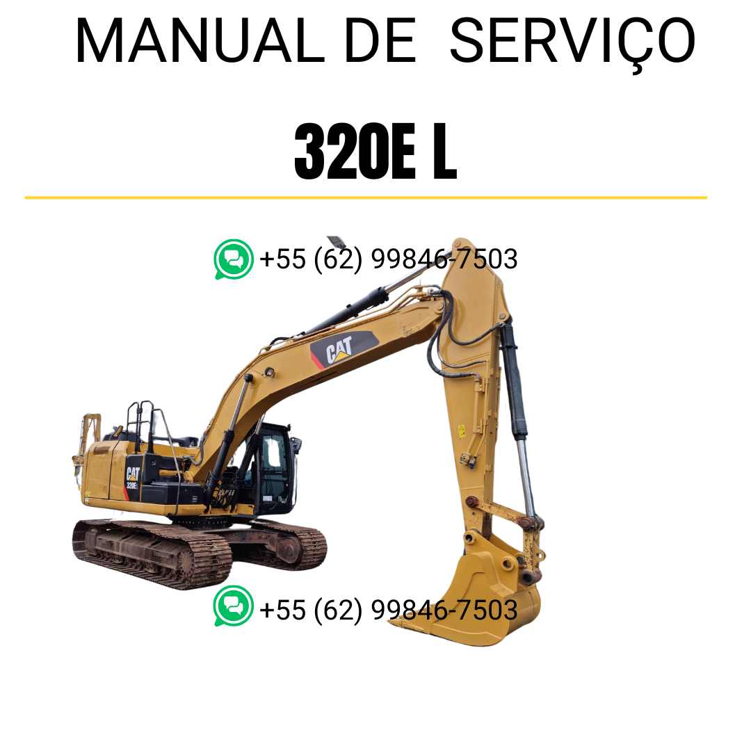 Manual de serviço Caterpillar 320E L para escavadora, em português, PDF completo com instruções de manutenção e reparo detalhadas