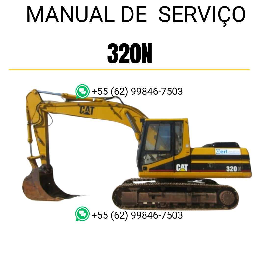 Manual de serviço Caterpillar 320N para escavadora, em português, PDF completo com instruções detalhadas de manutenção e reparo técnico