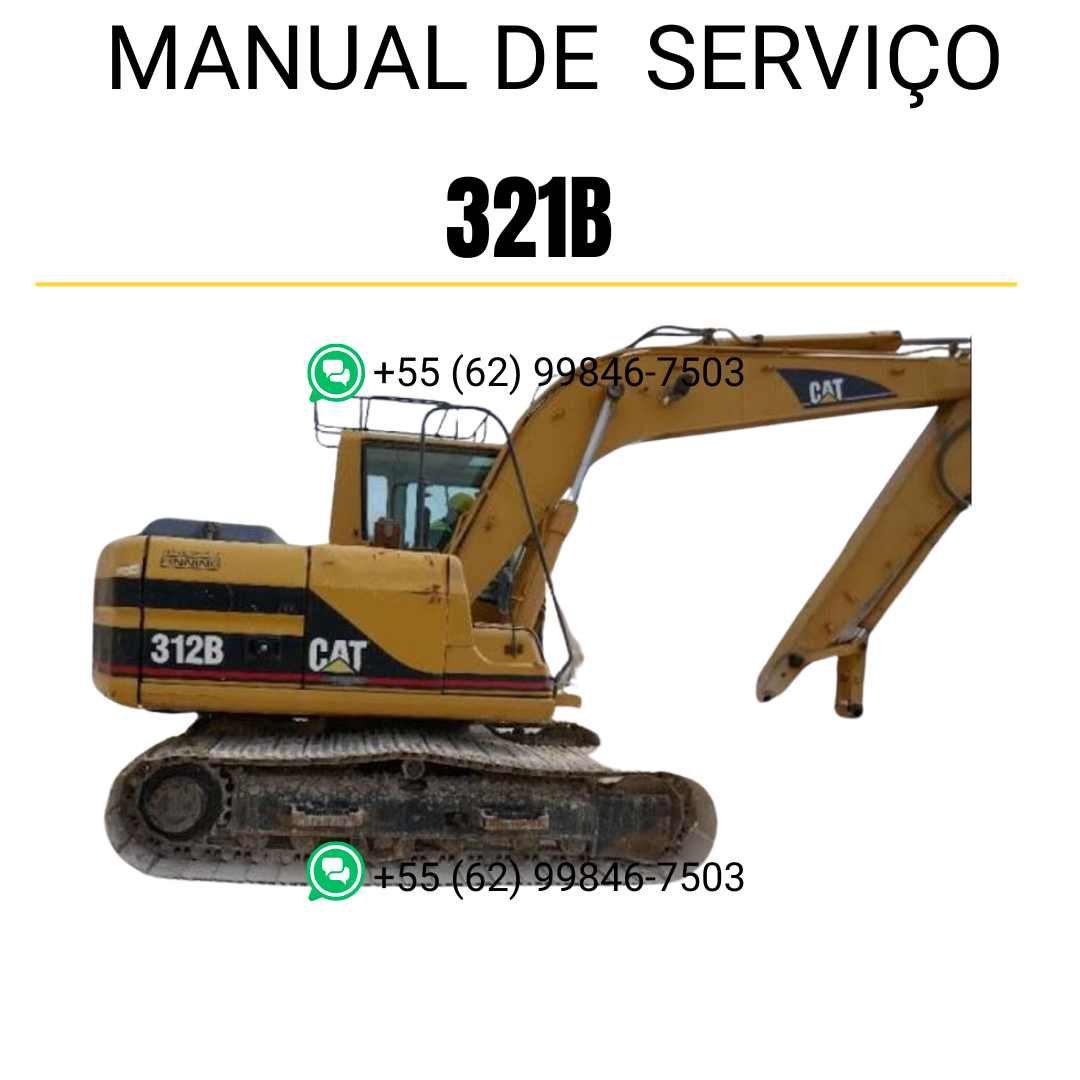 Manual de serviço Caterpillar 321B para escavadora, em português, PDF completo com orientações técnicas de manutenção e reparo
