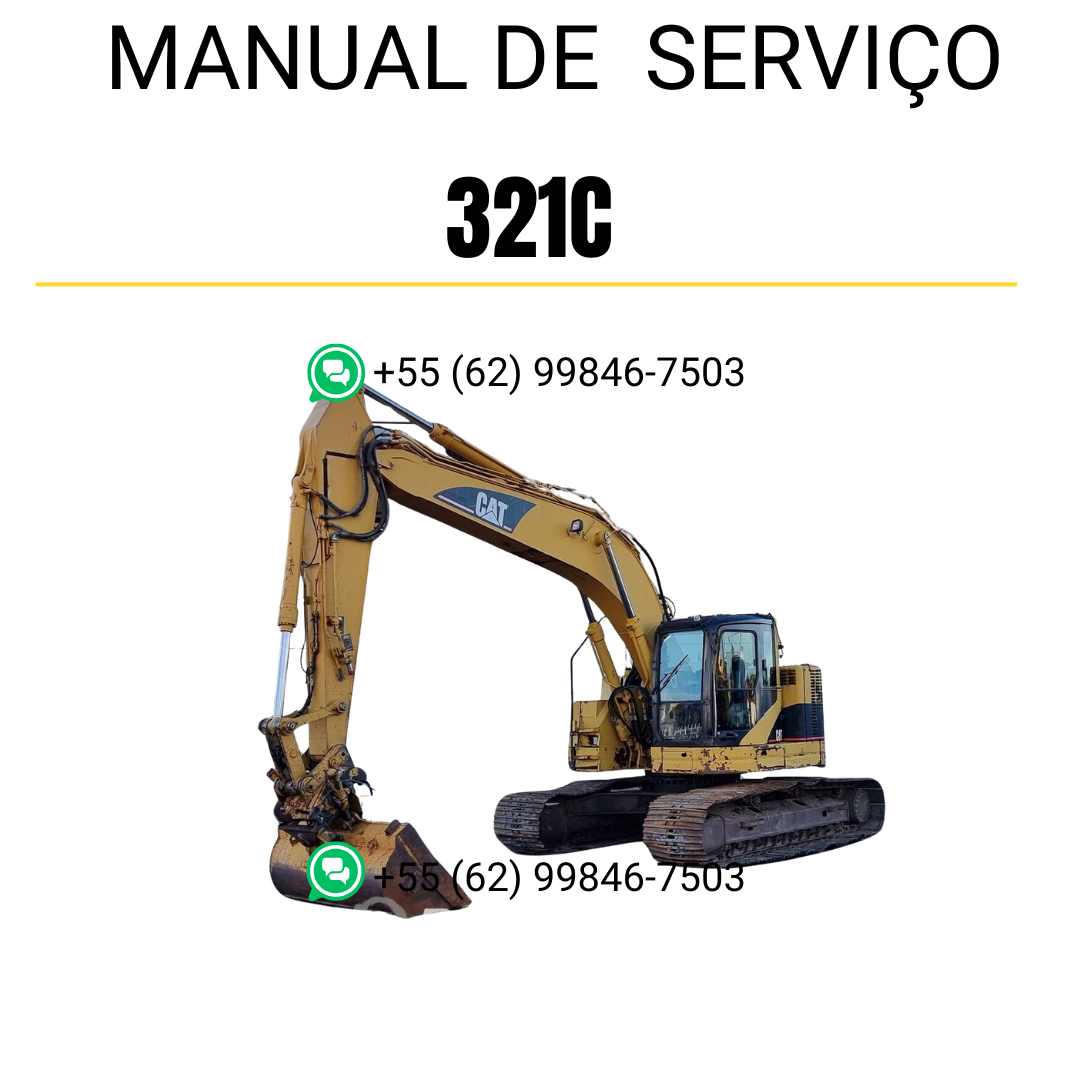 Manual de serviço Caterpillar 321C para escavadora, em português, PDF detalhado com instruções técnicas de manutenção e reparos