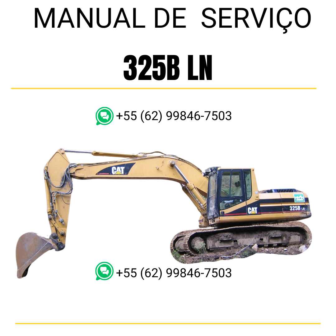 Manual de serviço Caterpillar 325B LN para escavadora, em português, PDF técnico completo com instruções detalhadas de manutenção e reparo