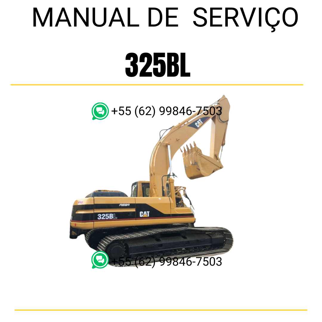 Manual de serviço Caterpillar 325BL para escavadora, em português, PDF técnico completo com instruções detalhadas de manutenção e reparo