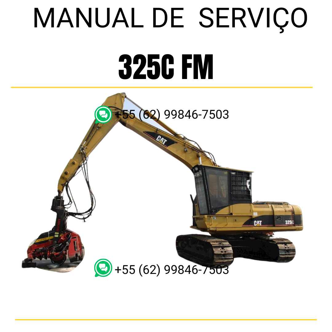 Manual de serviço Caterpillar 325C FM para escavadora, em português, PDF completo com instruções técnicas detalhadas de manutenção e reparos