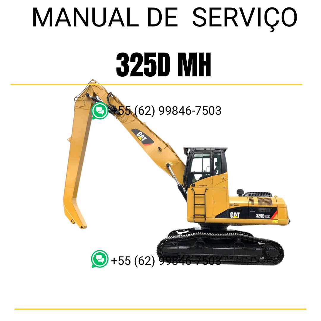 Manual de serviço Caterpillar 325D MH escavadora em inglês em PDF com guias completos de reparo e manutenção