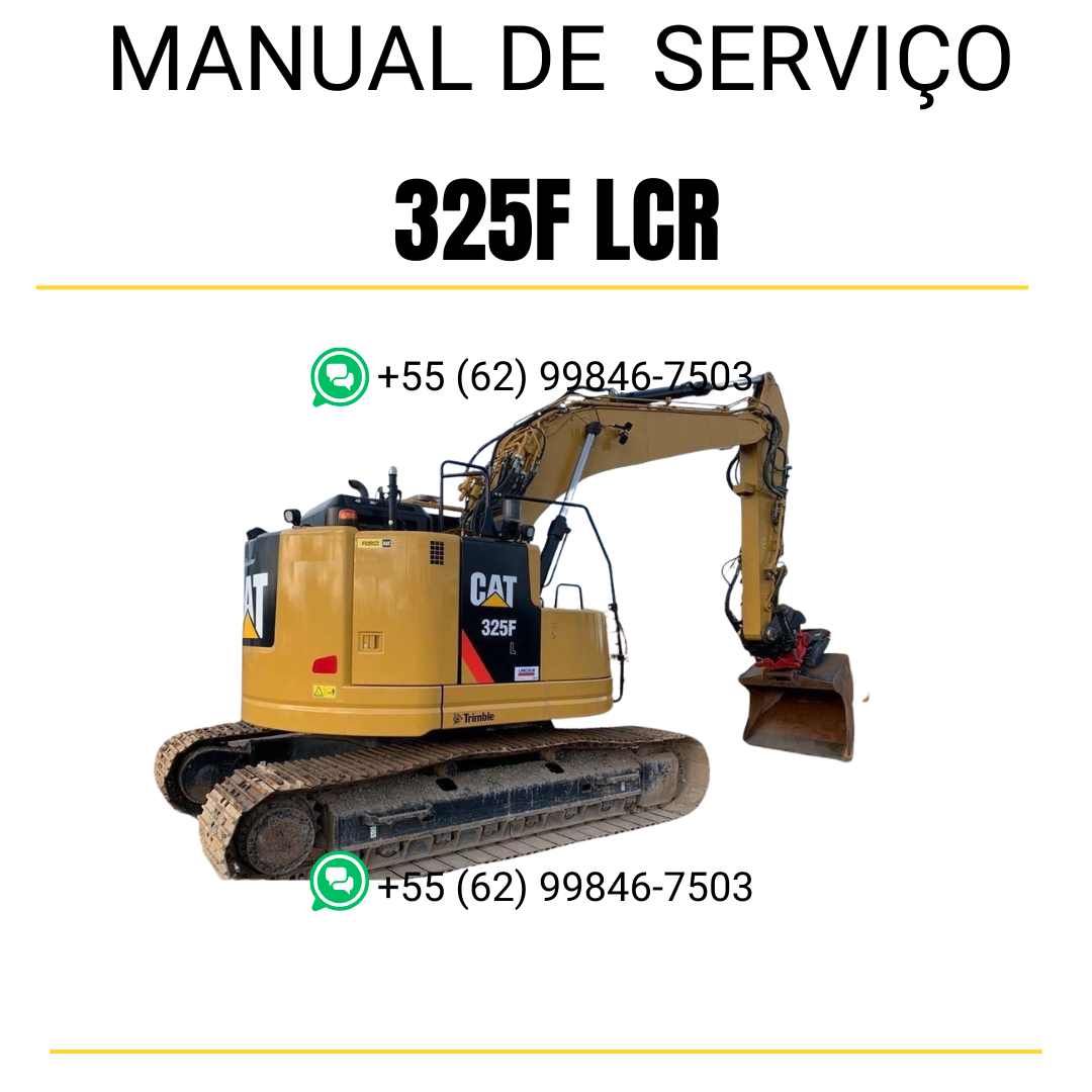 Manual de serviço Caterpillar 325F LCR escavadora em inglês em PDF com orientações detalhadas para manutenção e reparos técnicos