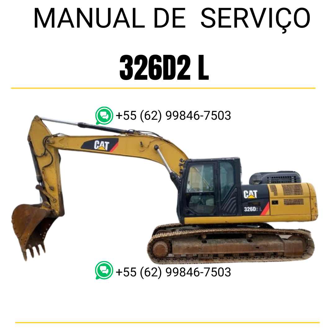 Manual de serviço Caterpillar 326D2 L escavadora em inglês em PDF com instruções técnicas completas para reparo e manutenção