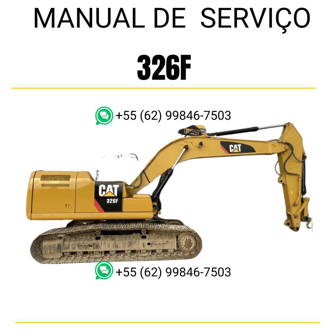 Manual de serviço Caterpillar 326F escavadora em inglês em PDF com instruções detalhadas de manutenção e reparos técnicos