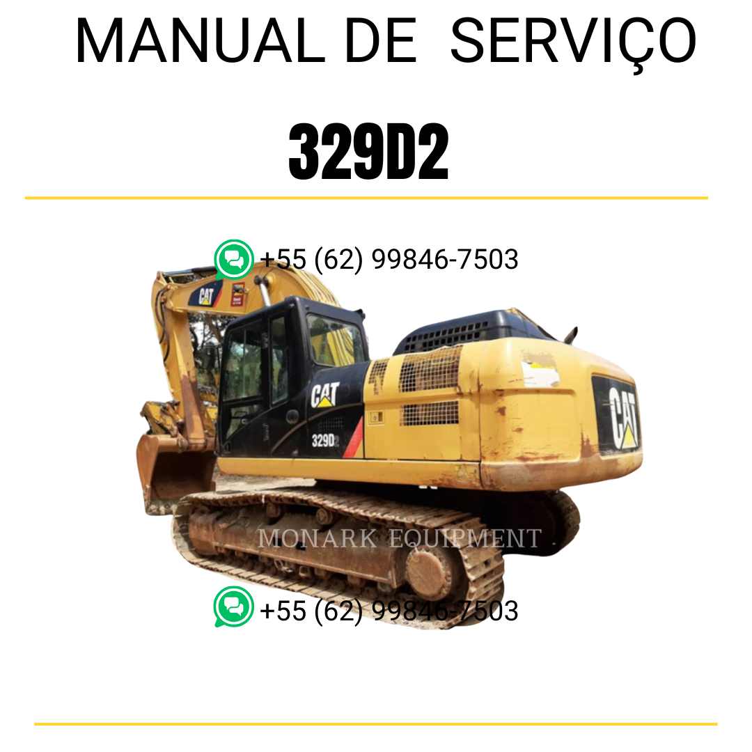 Manual de serviço Caterpillar 329D2 escavadora em inglês em PDF com instruções técnicas detalhadas para manutenção e reparos
