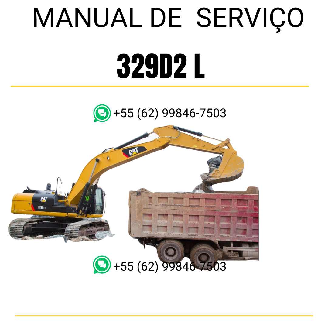 Manual de serviço Caterpillar 329D2 L escavadora em inglês em PDF com orientações completas para manutenção e reparos técnicos