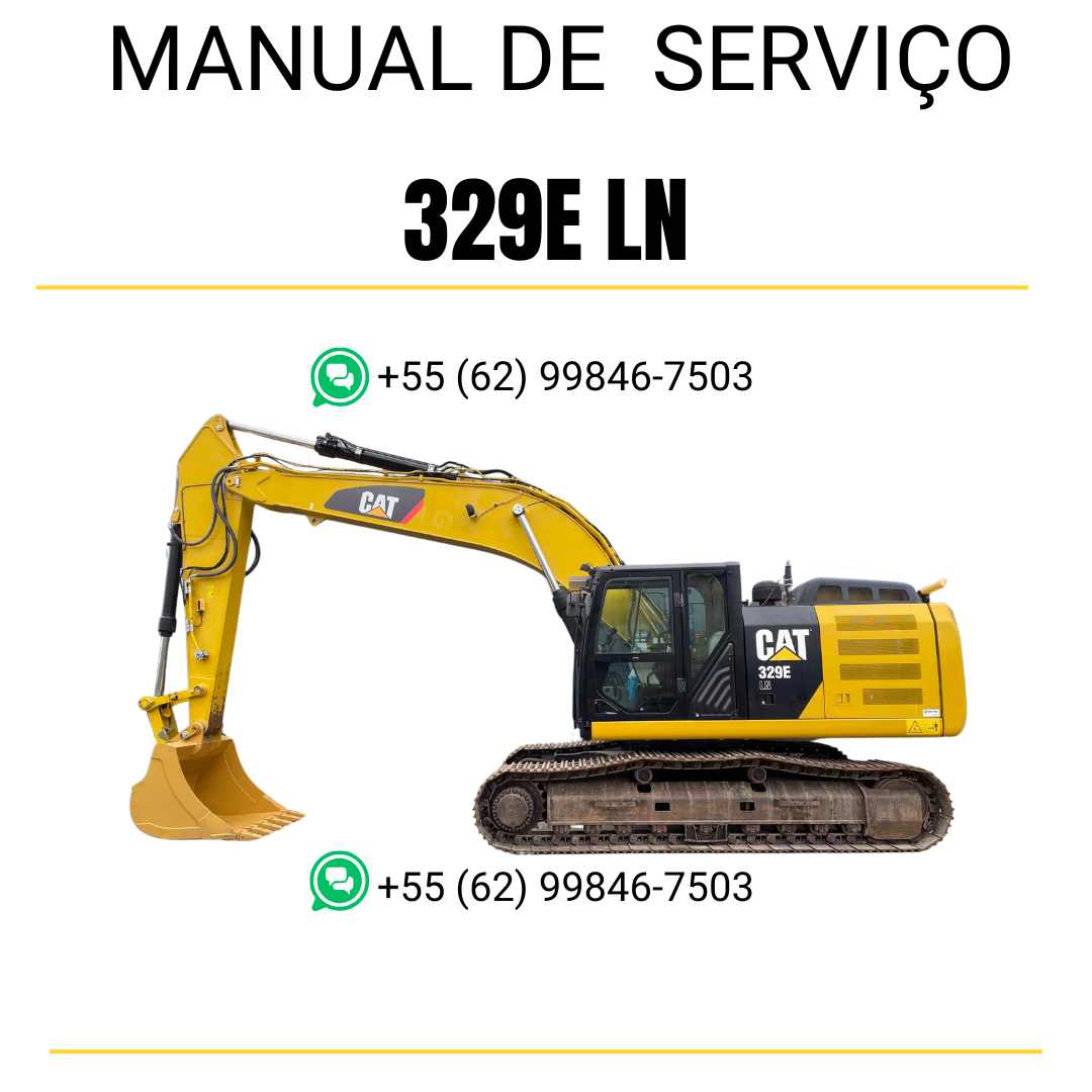 Manual de serviço Caterpillar 329E LN escavadora em inglês em PDF com guias completos de manutenção e reparo técnico