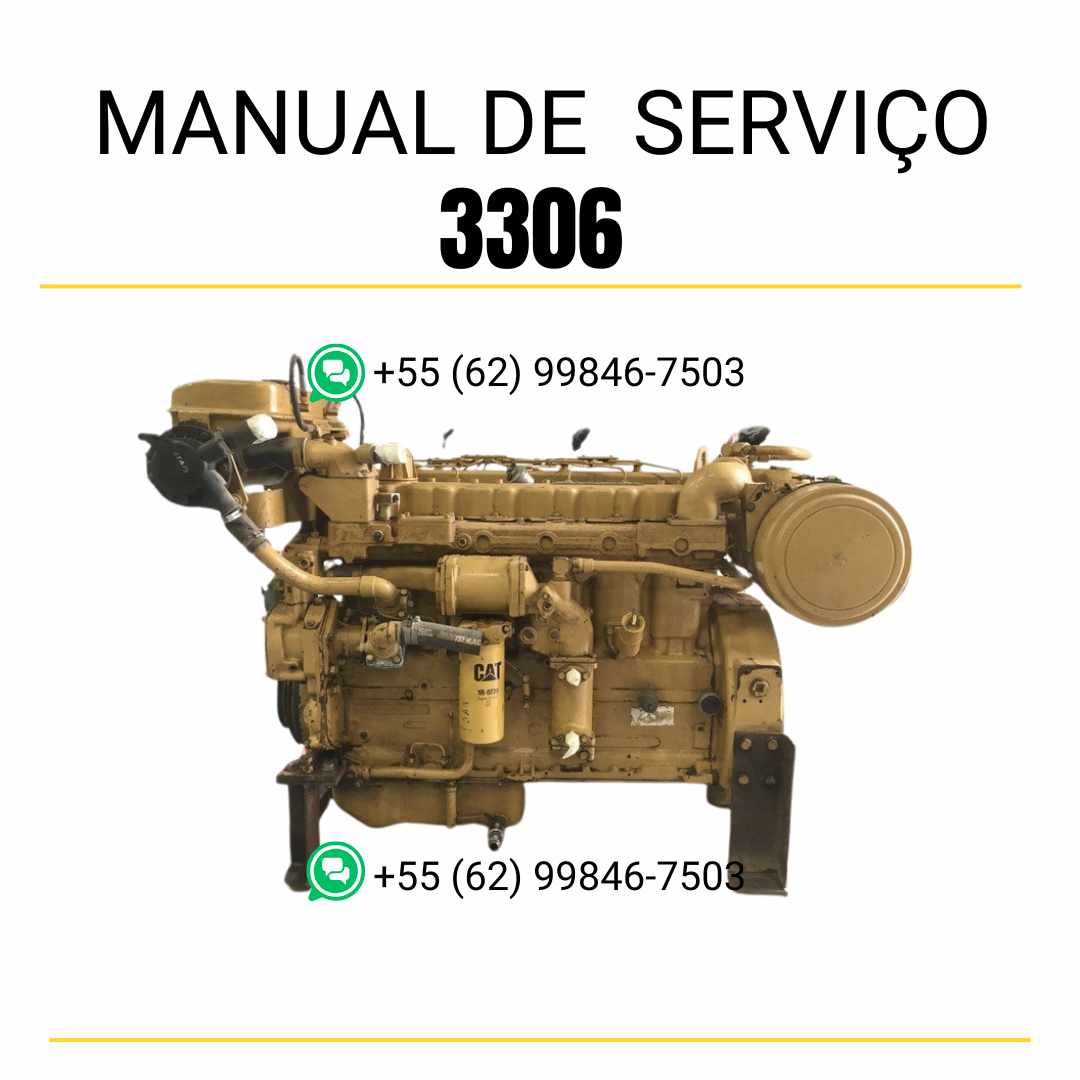 Manual de serviço do motor industrial Caterpillar 3306 em PDF, guia técnico completo com instruções detalhadas para manutenção, diagnóstico e reparos