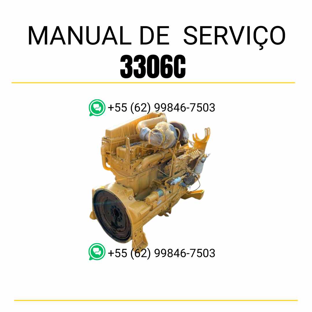 Manual de serviço em PDF do motor Caterpillar 3306C com guia completo de manutenção, reparos técnicos e instruções detalhadas