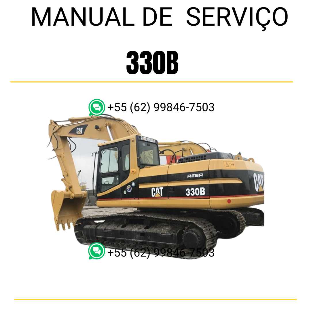 Manual de serviço Caterpillar 330B escavadora em inglês em PDF com orientações detalhadas para manutenção e reparos técnicos