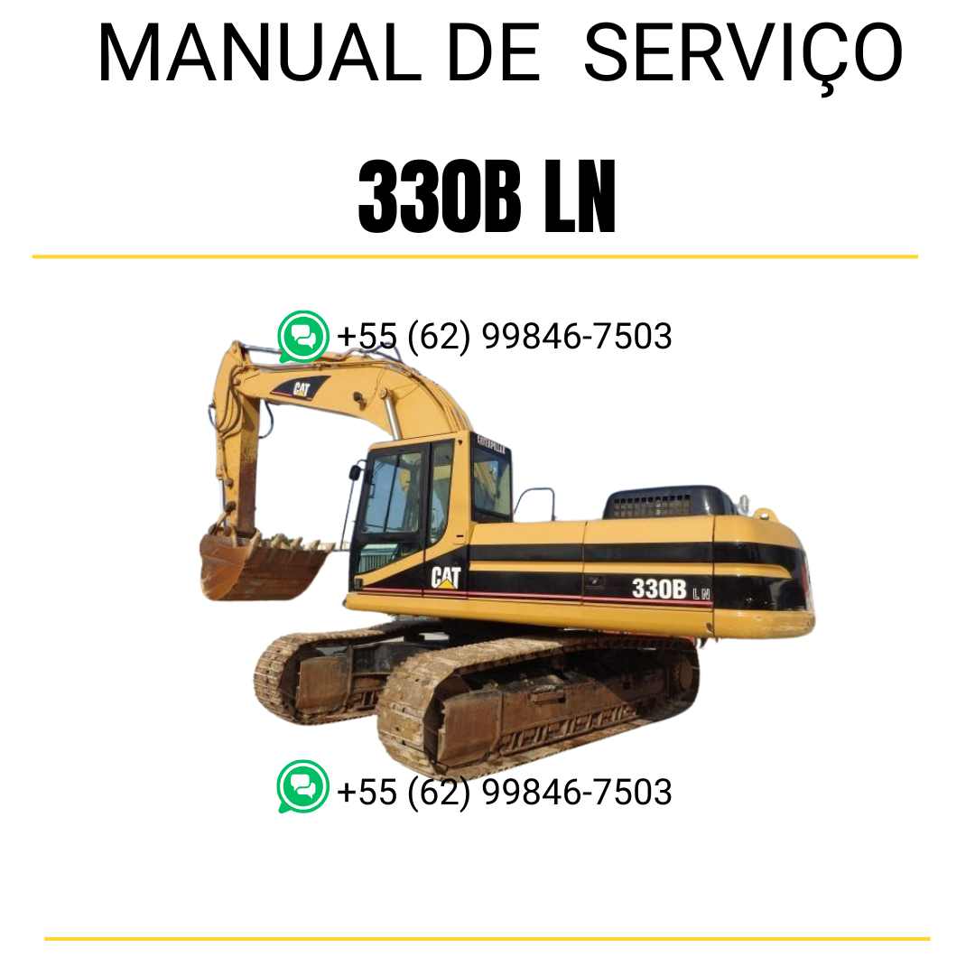 Manual de serviço Caterpillar 330B LN escavadora em inglês em PDF com instruções completas de manutenção e reparo técnico