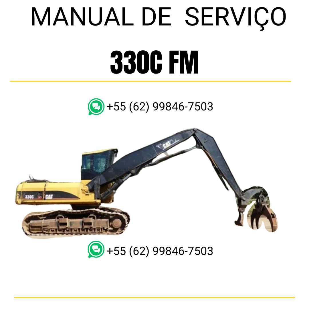 Manual de serviço Caterpillar 330C FM escavadora em inglês em PDF com orientações técnicas completas para manutenção e reparos