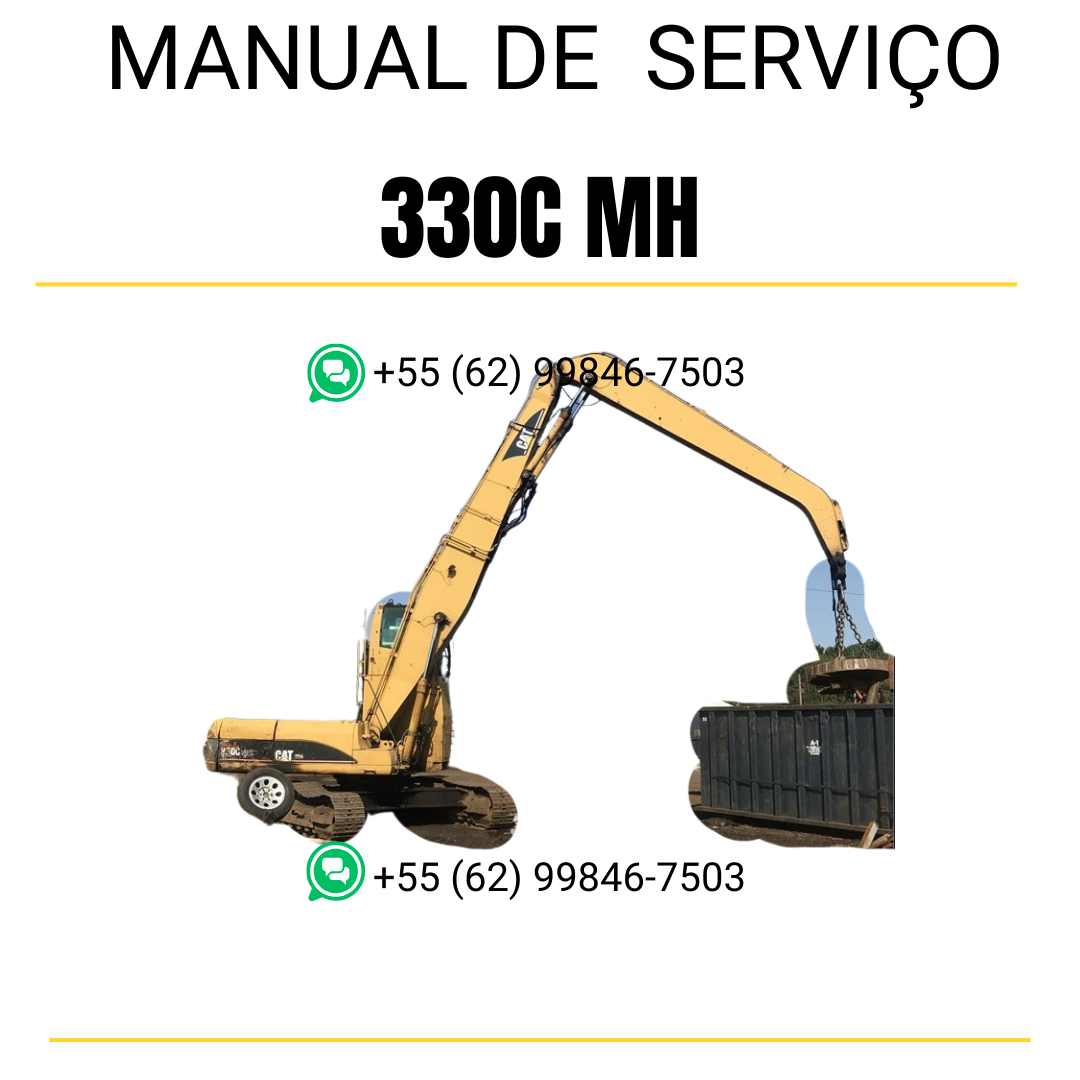 Manual de serviço Caterpillar 330C MH escavadora em inglês em PDF com guias técnicos completos para manutenção e reparos