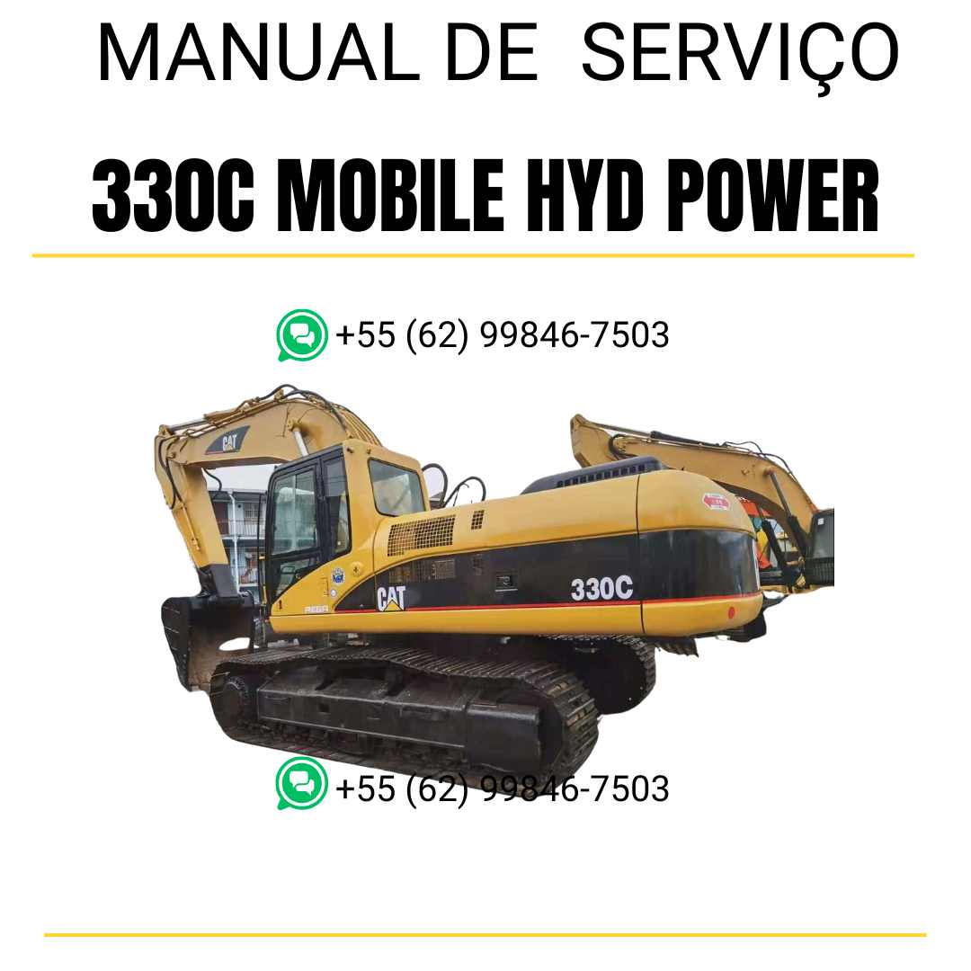 Manual de serviço Caterpillar 330C Mobile Hyd Power escavadora em inglês em PDF com instruções detalhadas de manutenção e reparo técnico