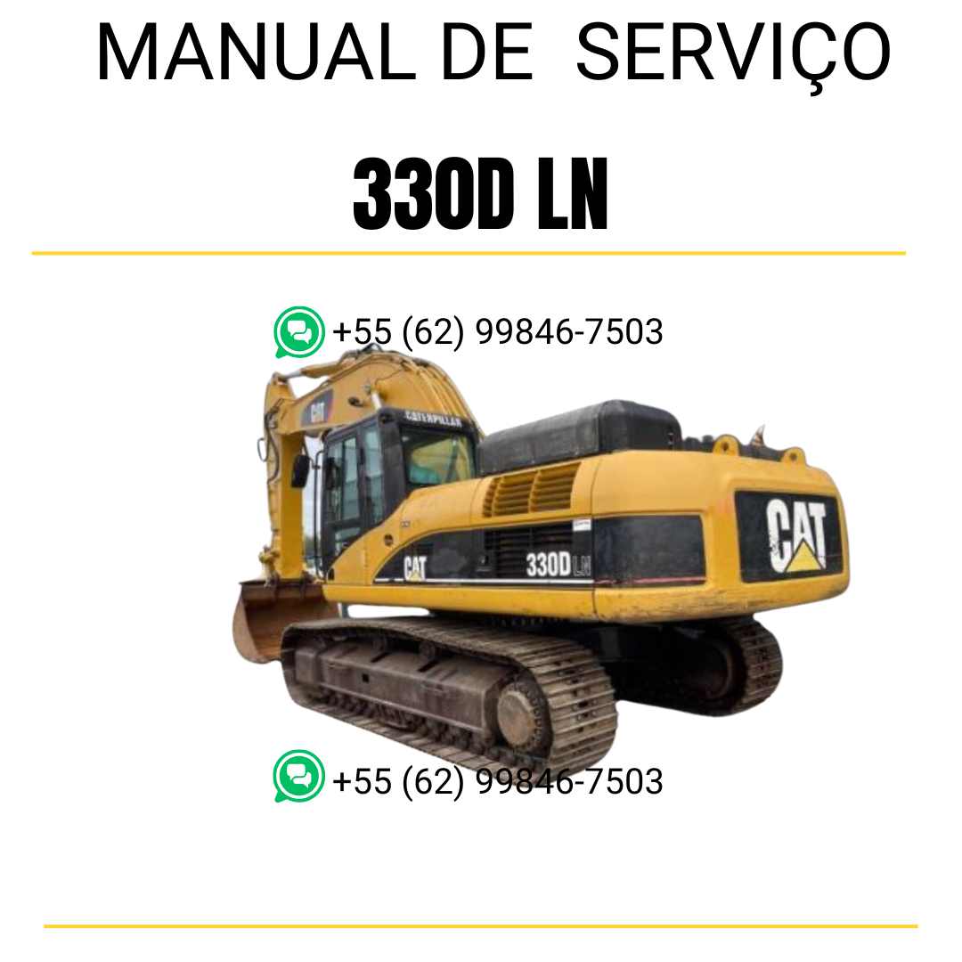 Manual de serviço Caterpillar 330D LN escavadora em inglês em PDF com instruções completas de manutenção e reparos técnicos