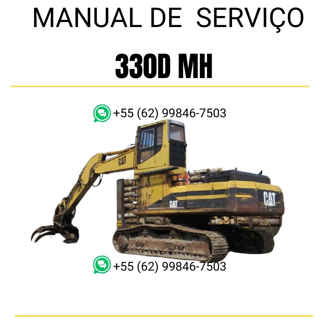 Manual de serviço Caterpillar 330D MH escavadora em inglês em PDF com instruções detalhadas de reparo e manutenção técnica