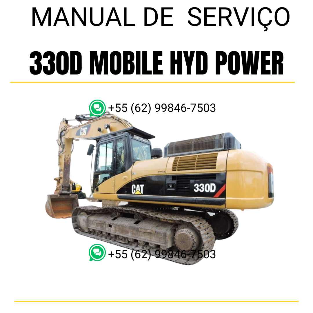 Manual de serviço Caterpillar 330D Mobile Hyd Power escavadora em inglês em PDF com instruções completas para manutenção e reparos técnicos
