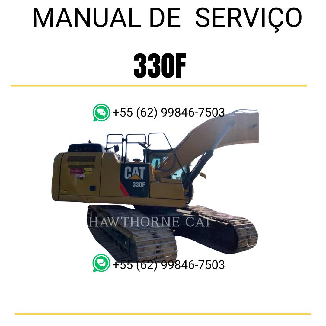 Manual de serviço Caterpillar 330F escavadora em inglês em PDF com orientações detalhadas para manutenção e reparos técnicos